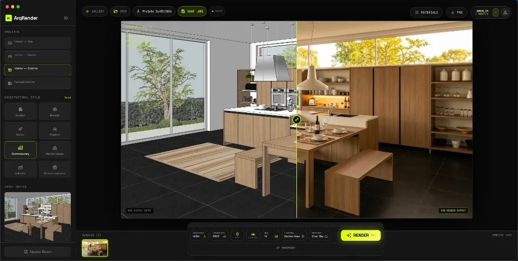 Workspace com controles de volumetry lock